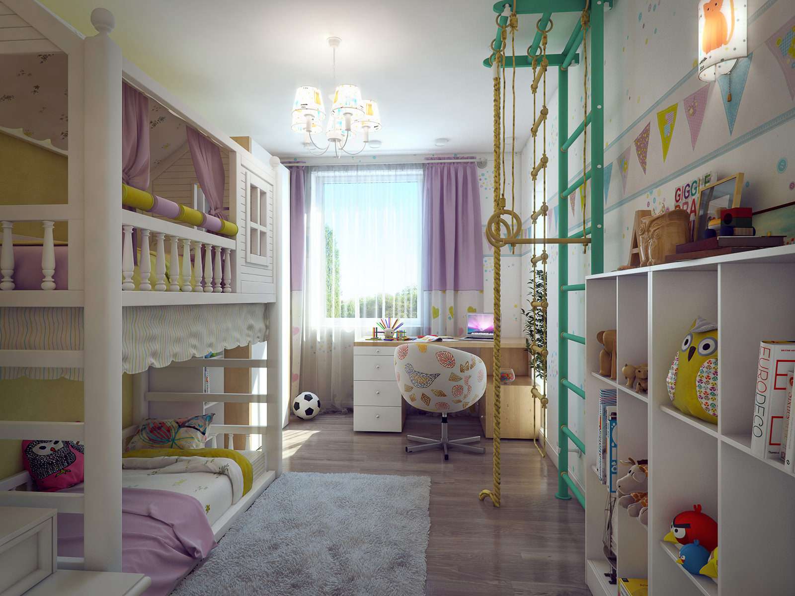 photo of a room of a boy and a girl