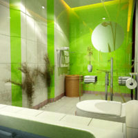 carrelage de salle de bain vert photo