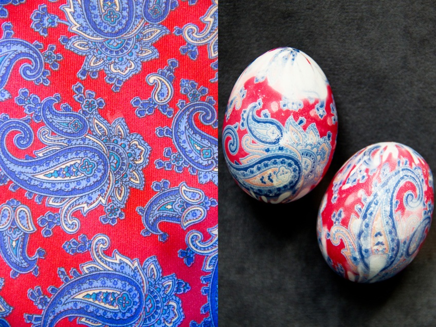 Decorate Easter Eggs with Bright Silk Cloth