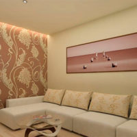 Wall decoration over the sofa in a modern style