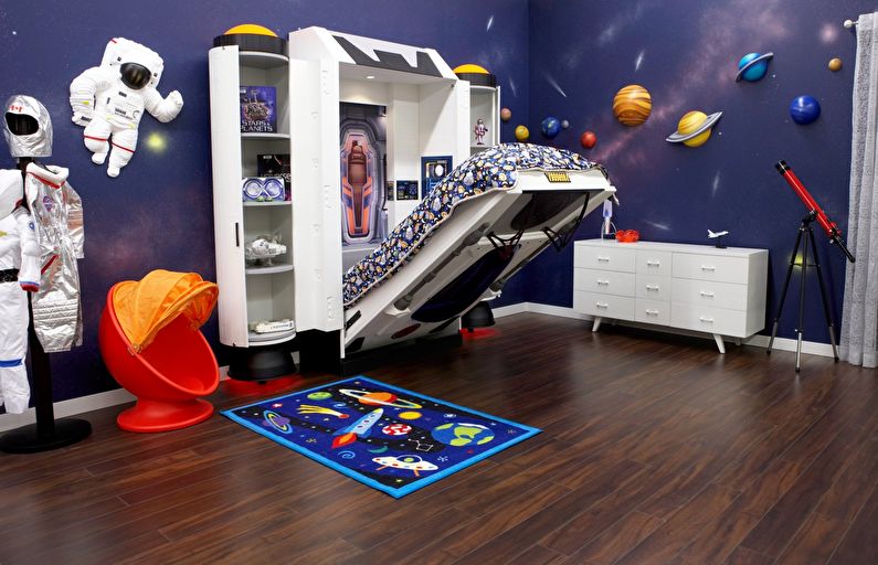 Fare la stanza di un bambino per un bambino appassionato di astronomia