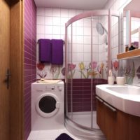 Design confortable de la salle de bain combinée