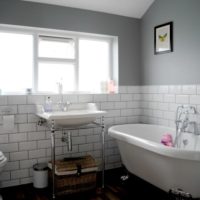 Design in the style of loft combined bathroom