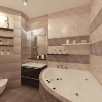 Bath with Jacuzzi in the interior of the bathroom