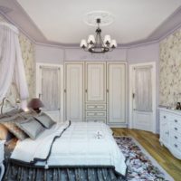 Chambre à coucher lumineuse d'une maison de campagne provençale