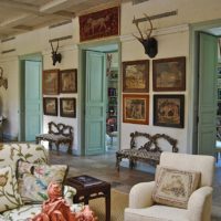 Pictures in the design of a country house in the style of Provence