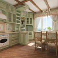 Kitchen furniture in Provence style for a country house