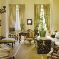French style in the decoration of the living room of a country house