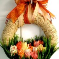 Do-it-yourself Easter wreath from braid
