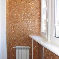application of cork in the interior of the apartment picture
