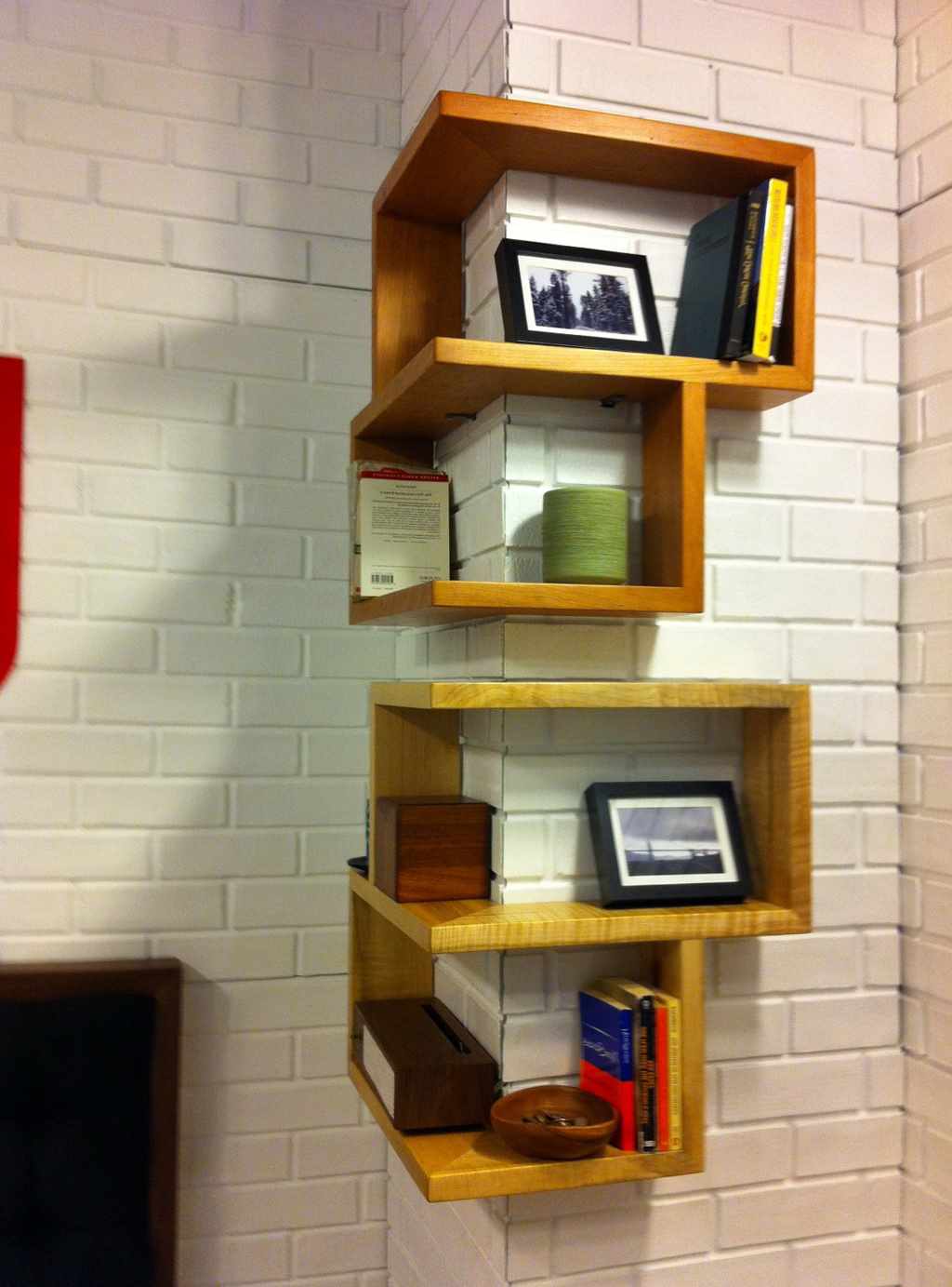 variant of a bright interior of shelves