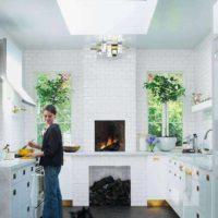 the idea of ​​a bright style window in the kitchen picture