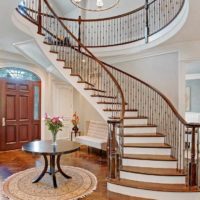the idea of ​​a beautiful style staircase in an honest house picture