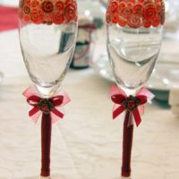 example of a light decoration style wedding glasses photo