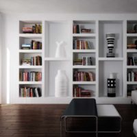 option of a bright interior of shelves picture