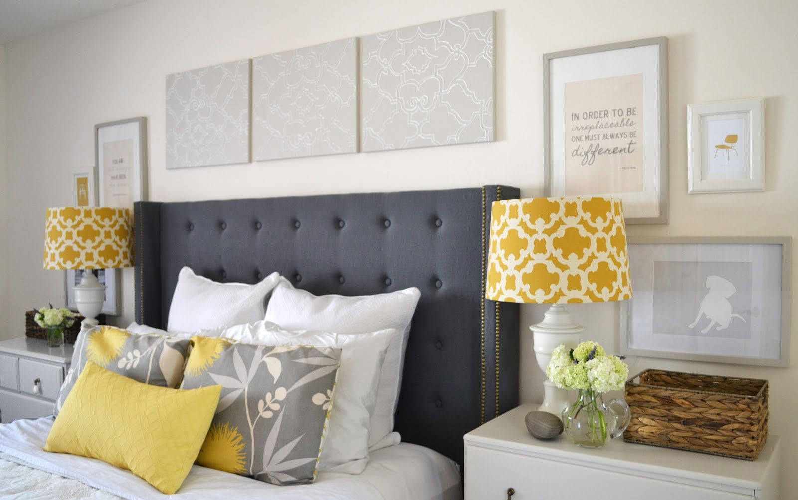 example of a vibrant headboard style