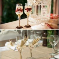An example of light decoration of wedding glasses decor picture