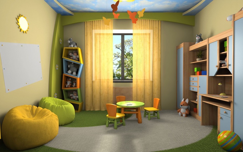 Designer furniture in a children's room