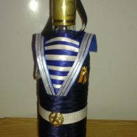 A bottle in a sea tunic as a gift