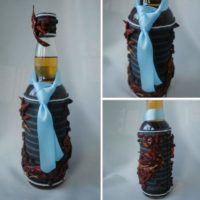 Bottle decoration ribbons for men