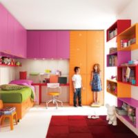 Bright room design for a boy and a girl