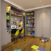 Built-in furniture in the interior of the children's room