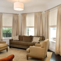 Curtains to the floor in a spacious living room