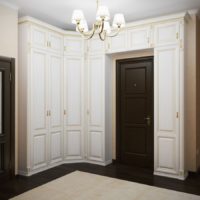 Cabinets in the hallway in a classic style