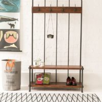 Designer hanger with a shoe shelf in the hallway