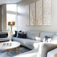 Bright living room wall design