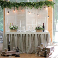 Rustic wedding table decoration