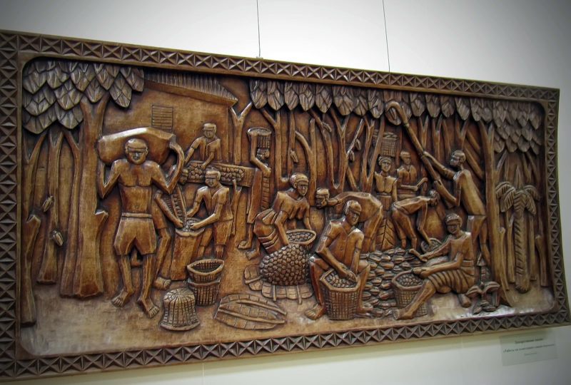 Wood panel in the interior of the room