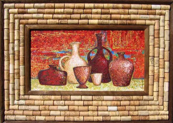 Picture for the kitchen of wine corks