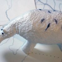 Making a toy hippo from papier-mâché