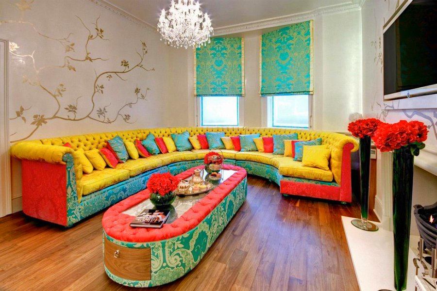 Design colorato per soggiorno