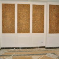 application of cork in the decor of the apartment photo