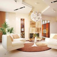 An example of a bright interior walk-through living room picture