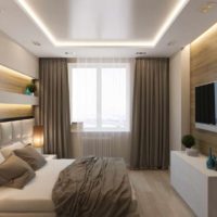 Un exemple de design de style chambre à coucher lumineux