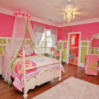 An example of a bright bedroom design for a girl picture