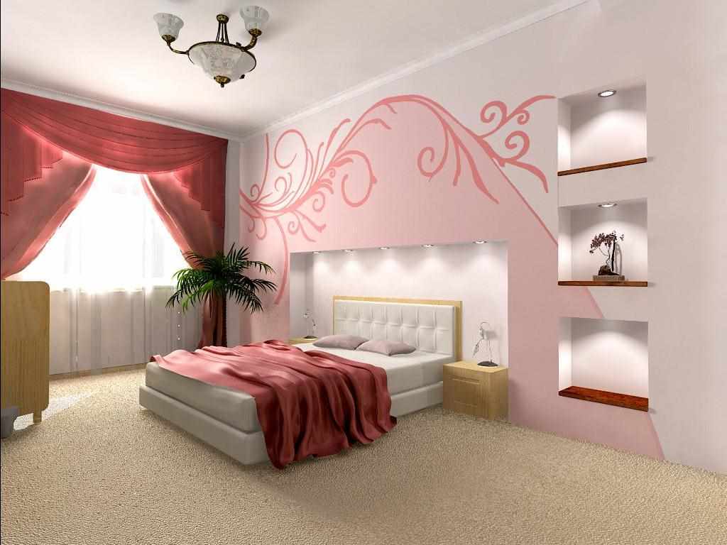 option for bright decoration of wall decor in the bedroom