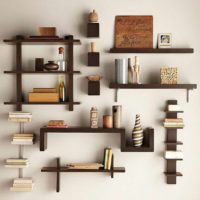 the idea of ​​a beautiful style of photo shelves