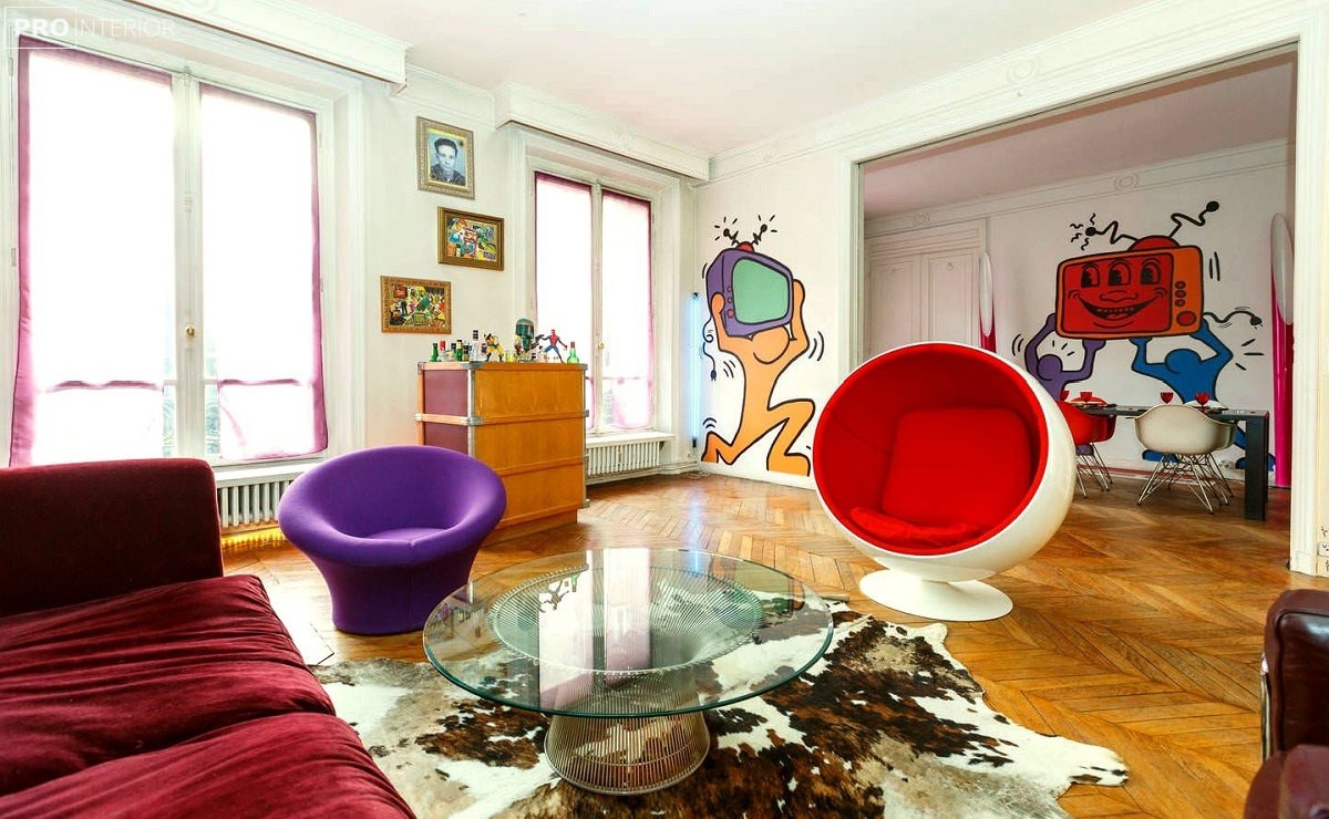 idea of ​​unusual design of a house in pop art style