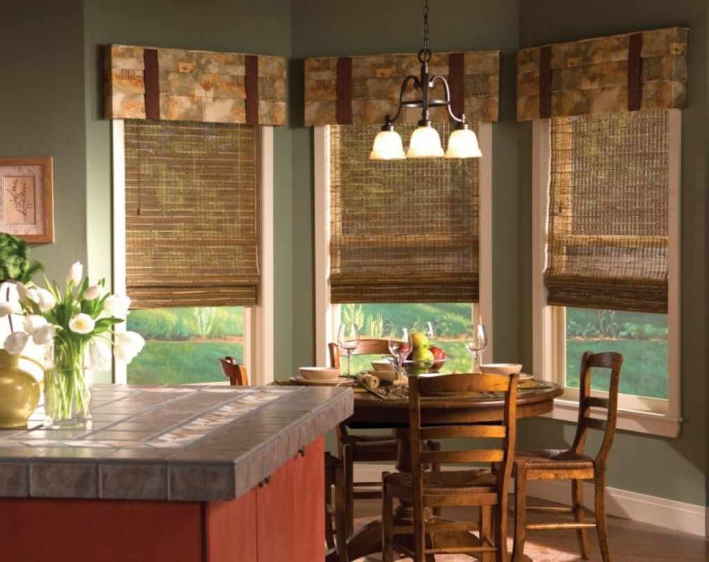 an example of an unusual style of a window in a kitchen