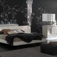 variant of beautiful design of the wall design in the bedroom photo
