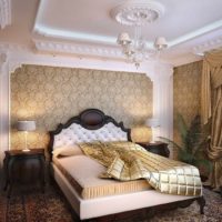 idea of ​​unusual decoration of the style of the walls in the bedroom picture