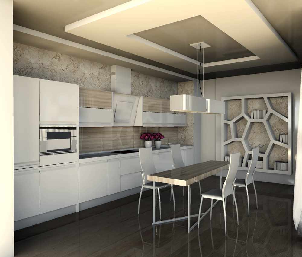 An example of an unusual kitchen interior design