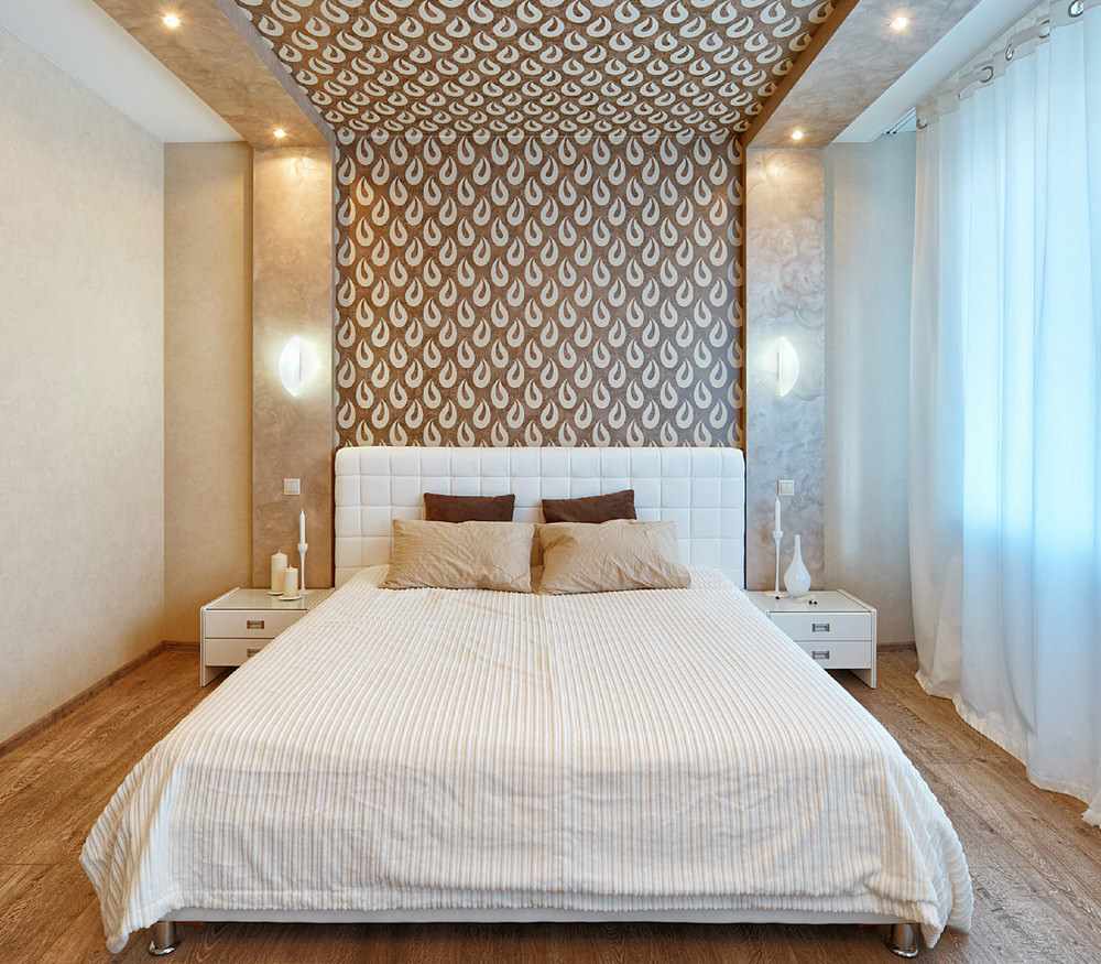 Un exemple d'un intérieur de tête de lit lumineux