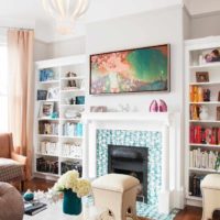 the idea of ​​combining a beautiful peach color in the interior of the apartment photo