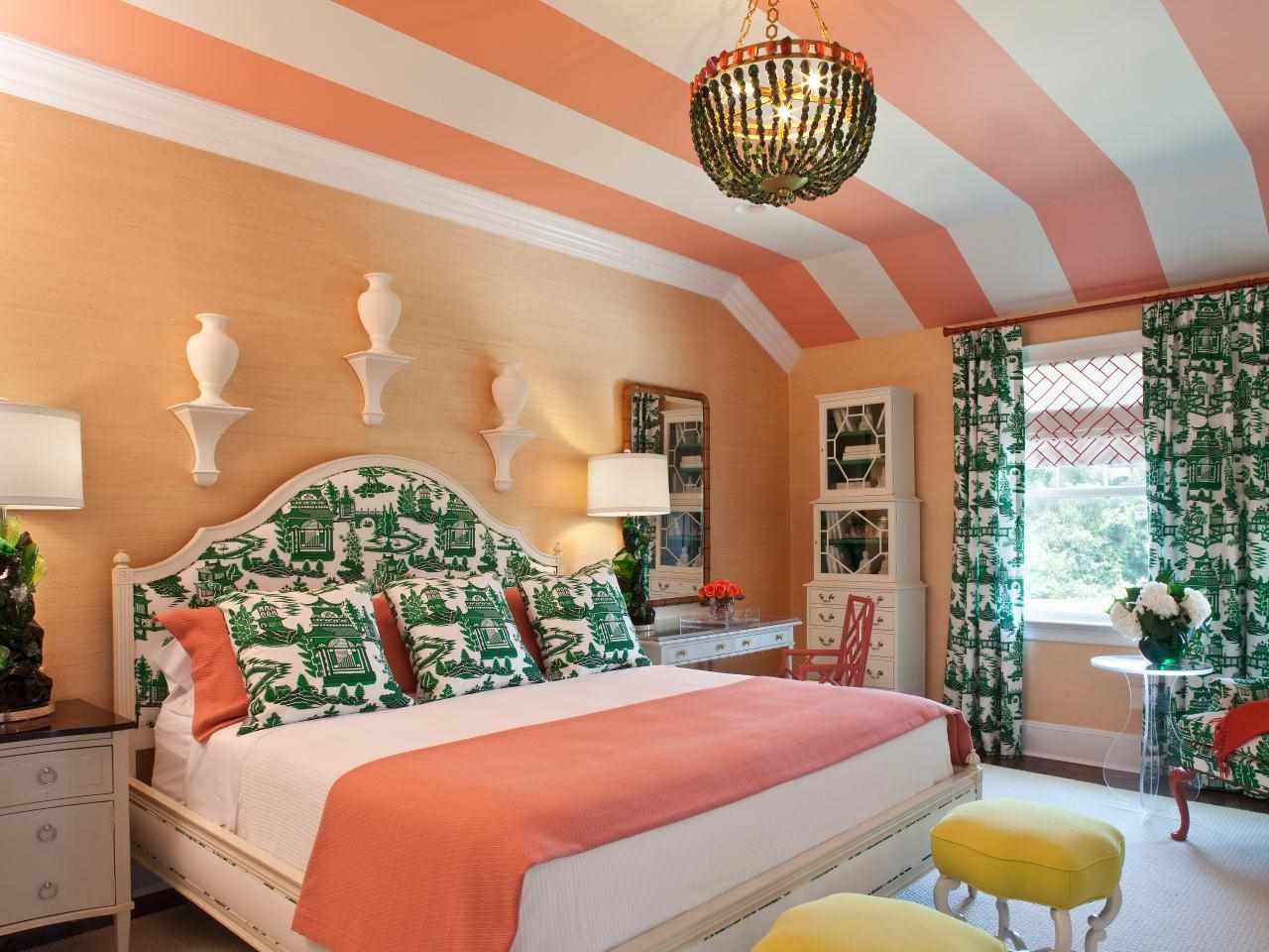 An example of a combination of light peach color in the design of an apartment