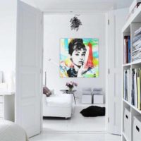 example of a light apartment design in the style of pop art picture